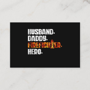 Fireman American Flag Red Line US Firefighter Dad Business Card