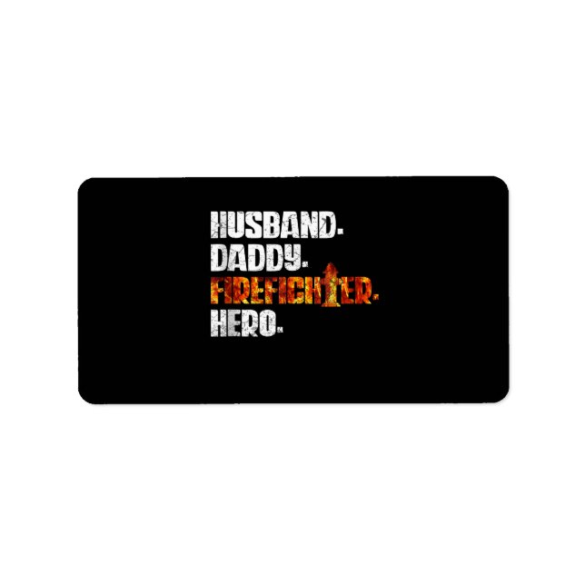 Fireman American Flag Red Line US Firefighter Dad Label (Front)