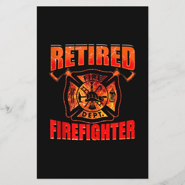 Fireman American Flag Red Line US Firefighter Flyer (Front)