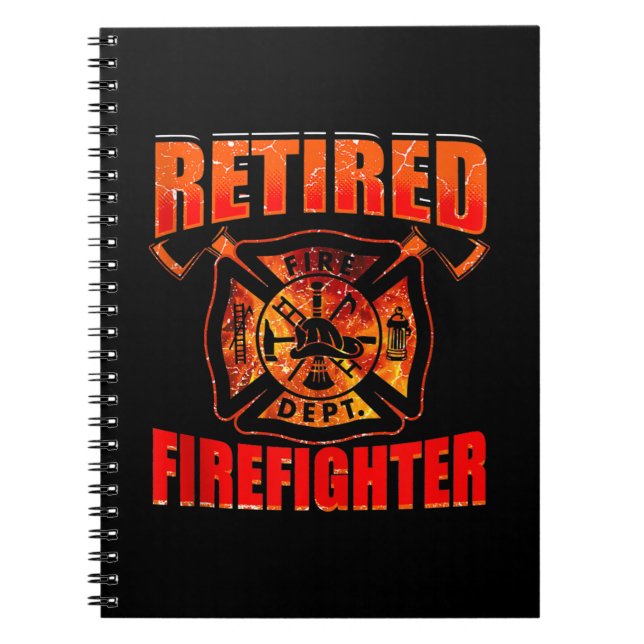 Fireman American Flag Red Line US Firefighter Notebook (Front)