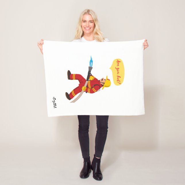 fireman, are you hot? fleece blanket (In Situ)