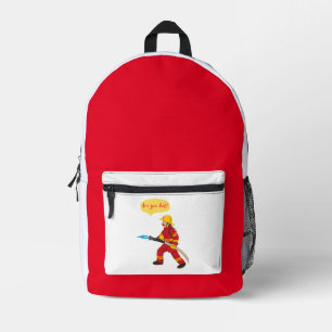 fireman, are you hot? printed backpack