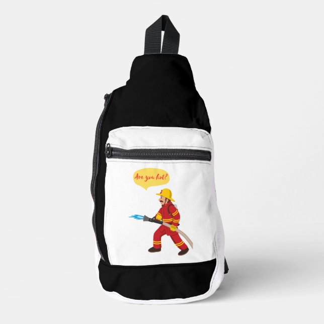 fireman, are you hot? sling bag (Front)