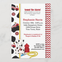 Fireman Baby Shower Invitation