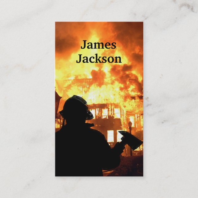 Fireman business cards (Front)