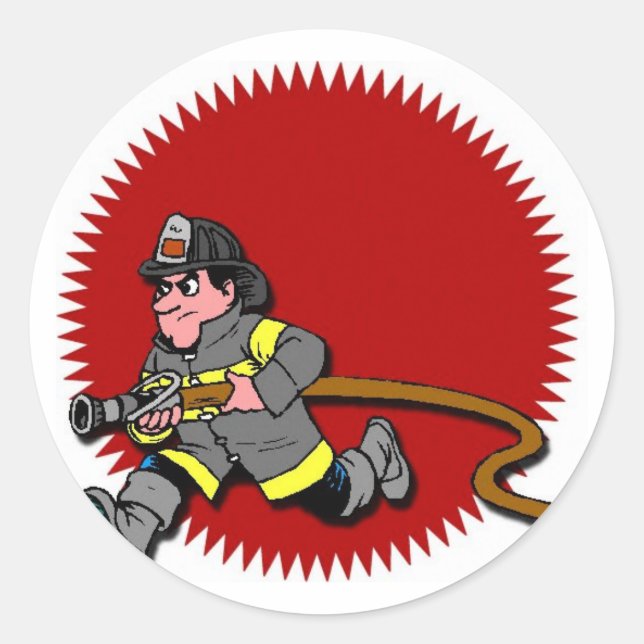 Fireman Classic Round Sticker (Front)