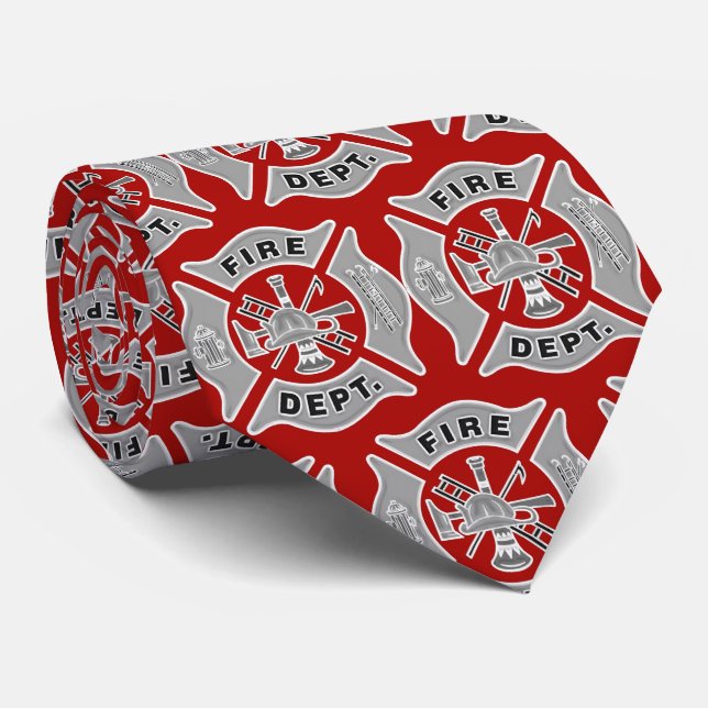 Fireman | Cool Novelty Tie for Men (Rolled)