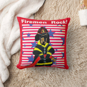 FIREMAN DACHSHUND  CUSHION