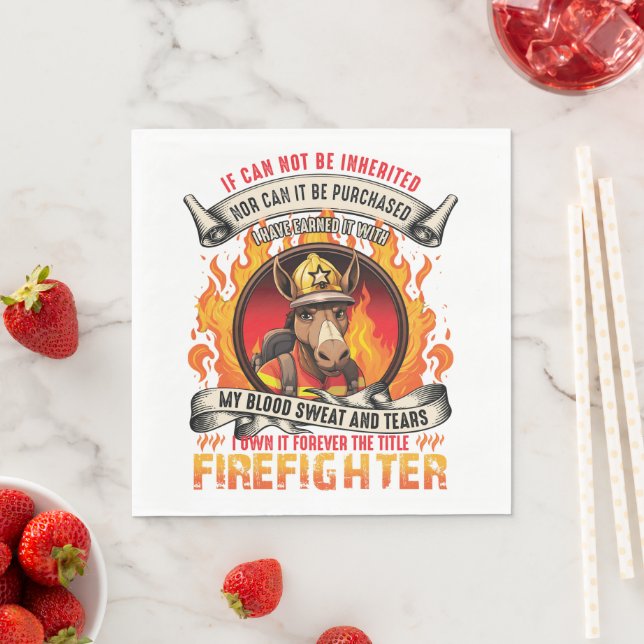 Fireman Donkey Napkin (Insitu)