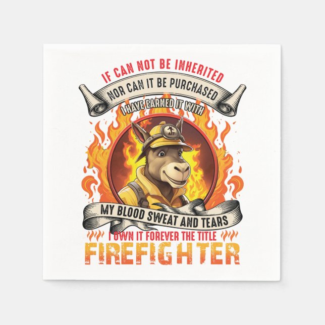 Fireman Donkey Napkin (Front)