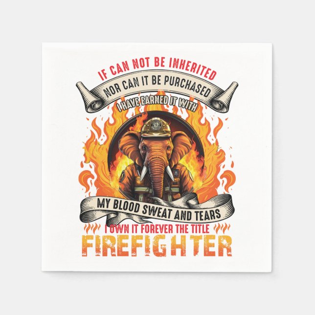 Fireman elephant napkin (Front)