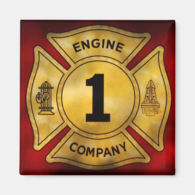 Fireman - Engine Company 1 Magnet (Front)