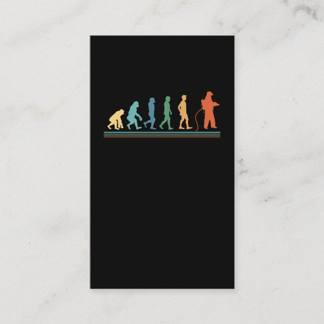 Fireman Evolution Sunset Firefighters Business Card (Front)