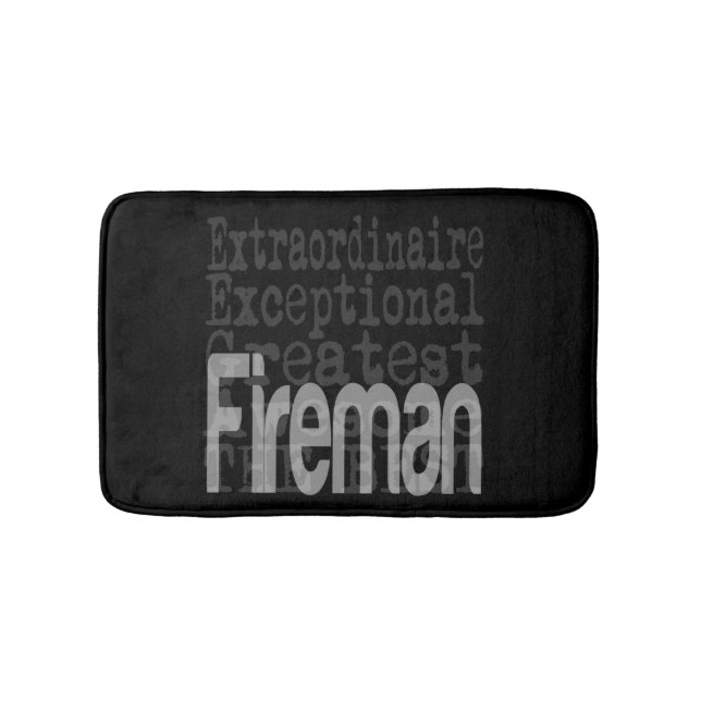 Fireman Extraordinaire Bath Mat (Front)