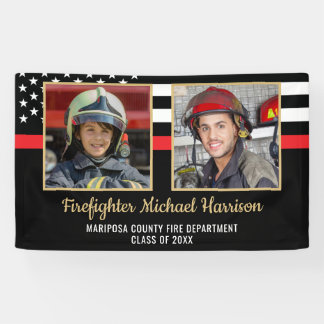 Fireman Fire Academy Graduation Firefighter Photo Banner