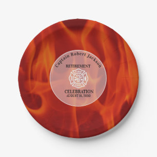 Fireman Fire Badge Firefighter   Paper Plate