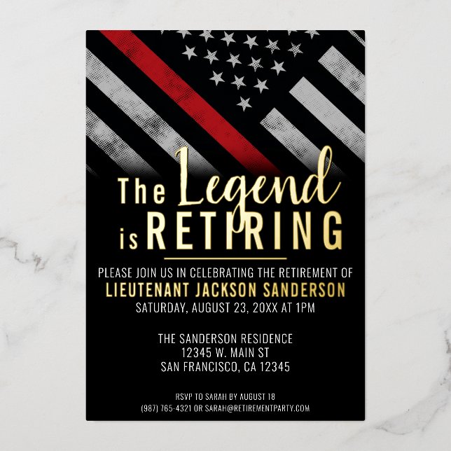 Fireman Fire Department Firefighter Retirement (Front)