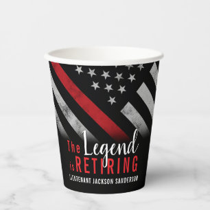 Fireman Fire Department Firefighter Retirement Paper Cups