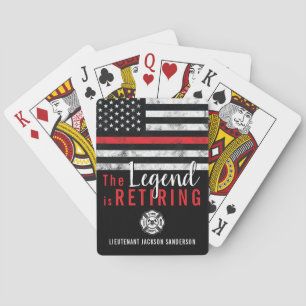 Fireman Fire Department Firefighter Retirement Playing Cards