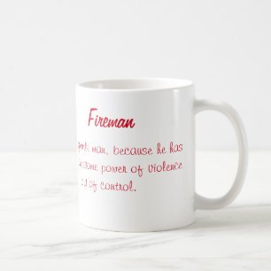 Fireman Fire Engine Fire Bell Red Gentleman Coffee Mug