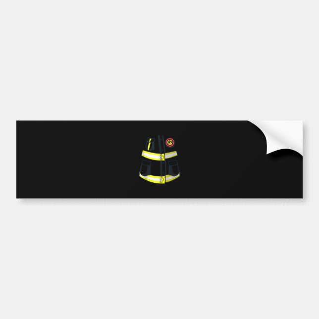 Fireman Firefighter Costume Halloween Bumper Sticker (Front)