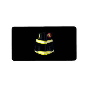 Fireman Firefighter Costume Halloween Label