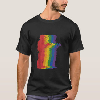 Fireman Firefighter Gay Pride LGBTQ Supporter Rain T-Shirt