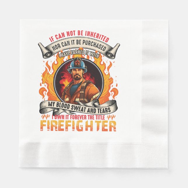 Fireman Firefighter Napkin (Front)