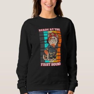 Fireman Firehose Axe Firetruck Fire Water Siren Re Sweatshirt