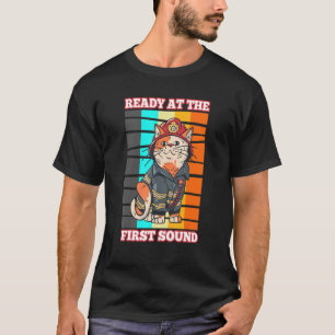 Fireman Firehose Axe Firetruck Fire Water Siren Re T-Shirt