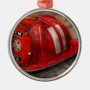 Fireman - Hat - A childhood dream Metal Ornament