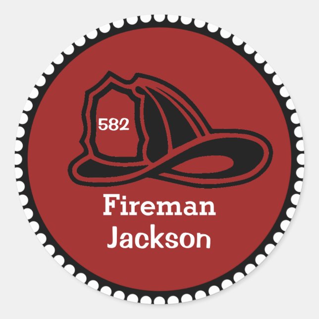 Fireman Hat Stickers (Front)