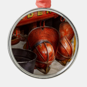 Fireman - Hats - I volunteered for this Metal Tree Decoration