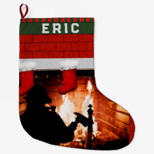 Fireman Holiday Gift Large Christmas Stocking