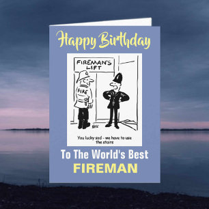 Fireman Joke  - Happy Birthday Card