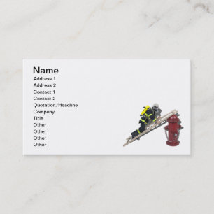 Fireman Ladder Fire Hydrant Business Card