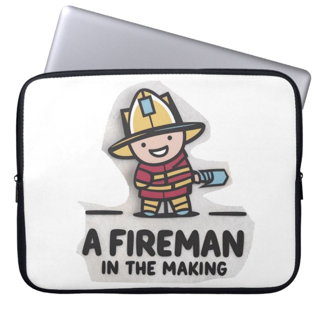 Fireman learner. Future Firefighter  Laptop Sleeve (Front)