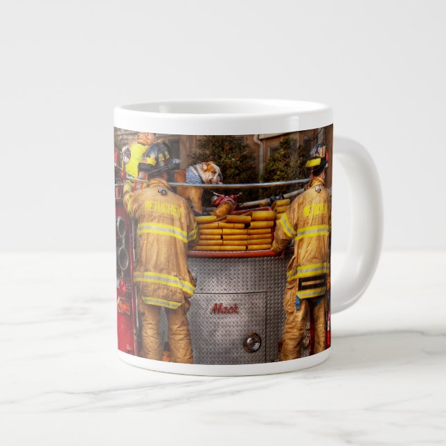 Fireman - Metuchen Fire Department Large Coffee Mug (Front Right)