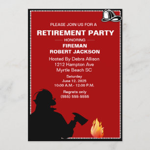 Fireman Retirement/Fire Chief Retirement Invitation