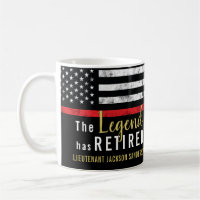 Fireman Retirement Red Line Flag Firefighter