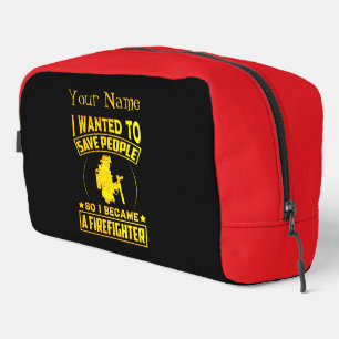Fireman’s Dedication in Gold Text Dopp Kit