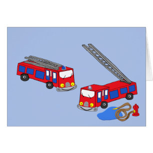 Fireman’s Red Fire Trucks