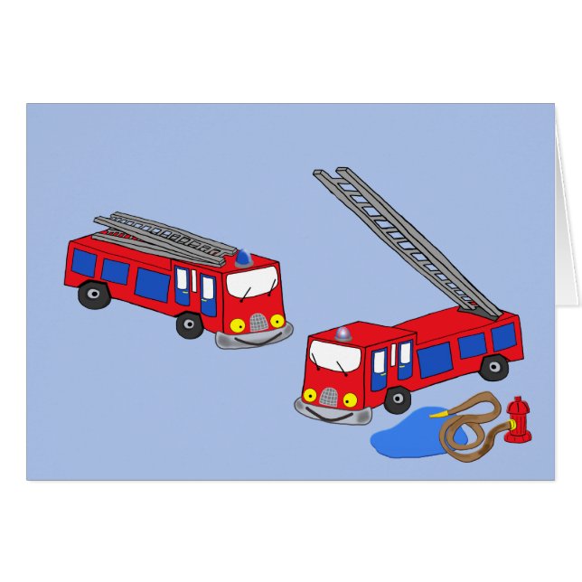Fireman’s Red Fire Trucks (Front Horizontal)