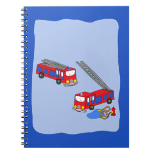 Fireman’s Red Fire Trucks Notebook