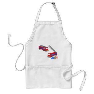 Fireman’s Red Fire Trucks Standard Apron