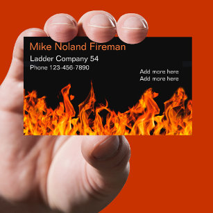 Fireman Simple Design Business Card