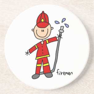 Fireman Stick Figure Coaster