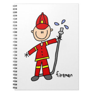 Fireman Stick Figure Notebook