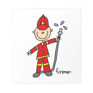 Fireman Stick Figure Notepad
