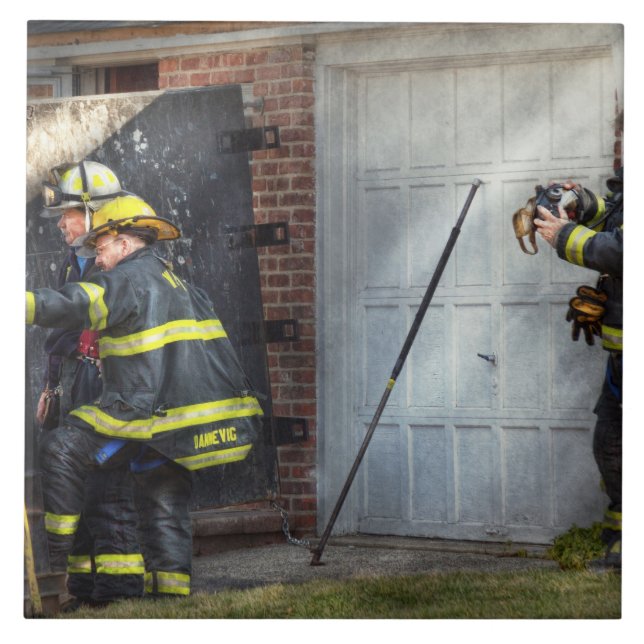 Fireman - Take all fires seriously Ceramic Tile (Front)